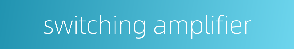 switching amplifier的同义词