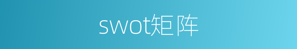swot矩阵的同义词
