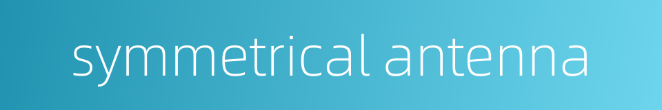 symmetrical antenna的同义词