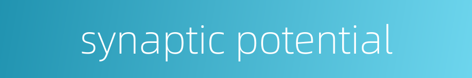 synaptic potential的同义词