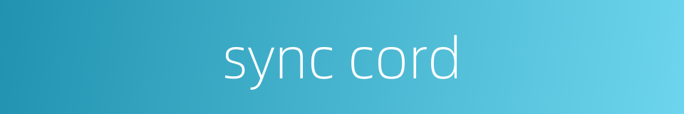 sync cord的同义词