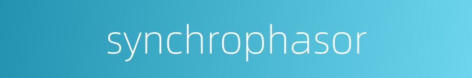 synchrophasor的同义词