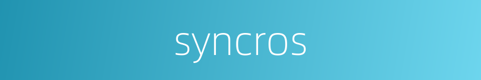 syncros的同义词