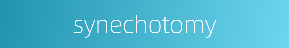 synechotomy的同义词