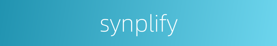 synplify的同义词
