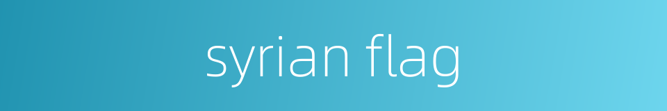 syrian flag的同义词