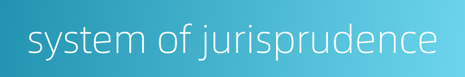 system of jurisprudence的同义词