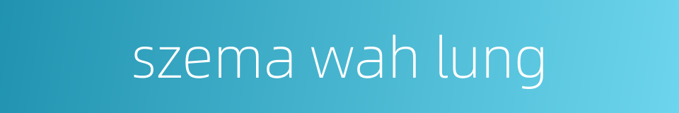 szema wah lung的同义词