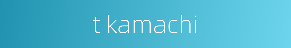 t kamachi的同义词
