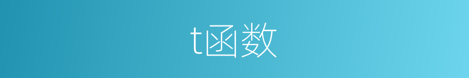 t函数的同义词