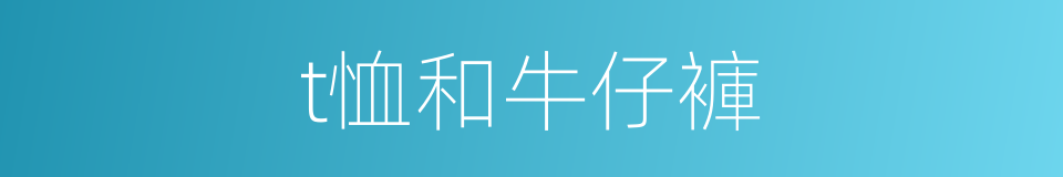 t恤和牛仔褲的同義詞