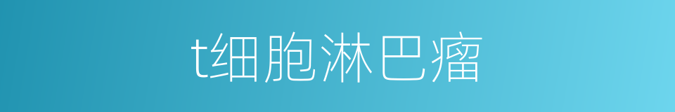 t细胞淋巴瘤的同义词