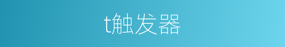 t触发器的同义词