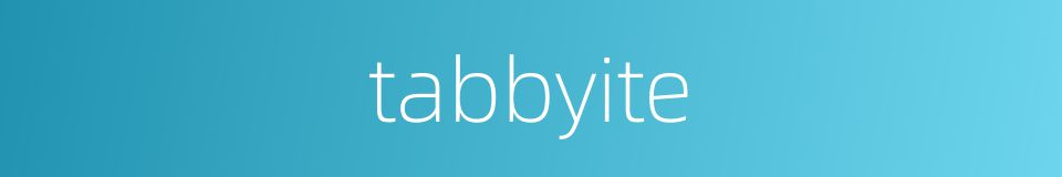tabbyite的同义词