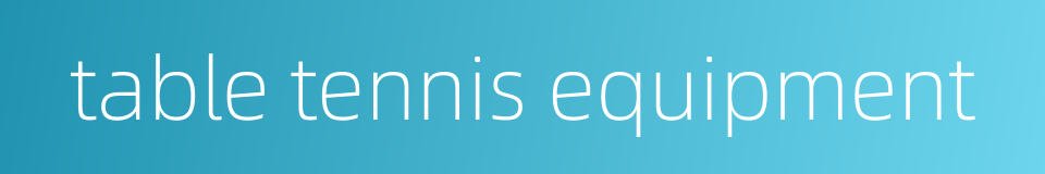 table tennis equipment的同义词