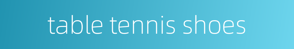 table tennis shoes的同义词