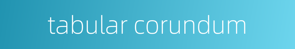 tabular corundum的同义词