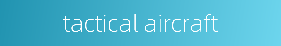 tactical aircraft的同义词