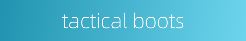 tactical boots的同义词