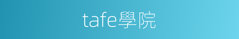 tafe學院的同義詞