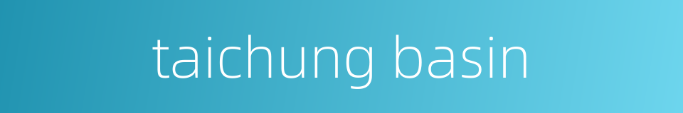 taichung basin的同义词