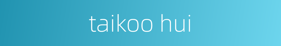 taikoo hui的同义词