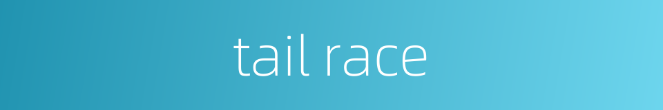 tail race的同义词