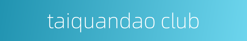 taiquandao club的同义词