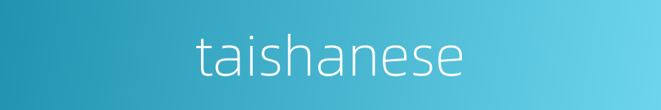 taishanese的同义词