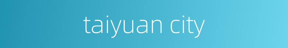 taiyuan city的同义词