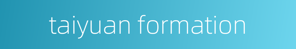 taiyuan formation的同义词