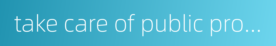 take care of public property的同义词