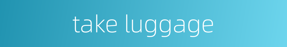 take luggage的同义词