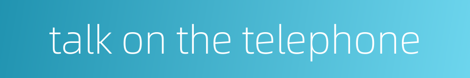 talk on the telephone的同义词