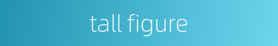 tall figure的同义词