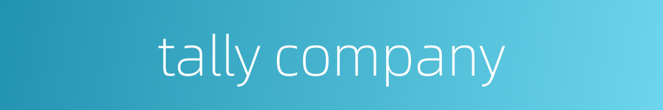 tally company的同义词