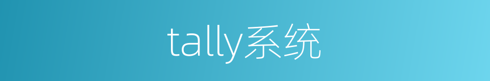 tally系统的同义词