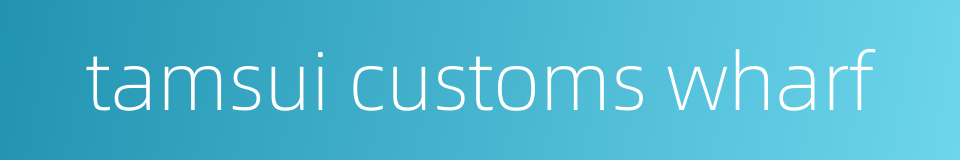 tamsui customs wharf的同义词