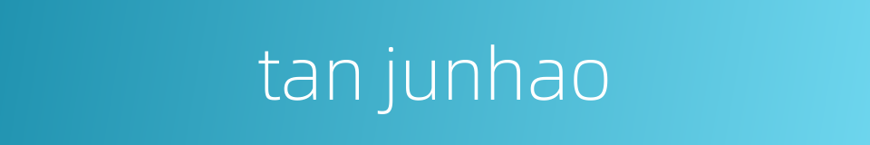 tan junhao的同义词