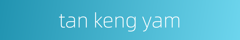 tan keng yam的同义词