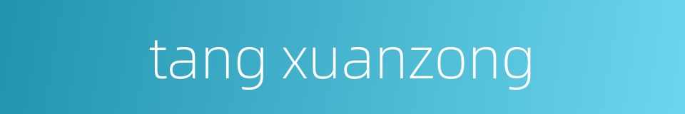 tang xuanzong的同义词