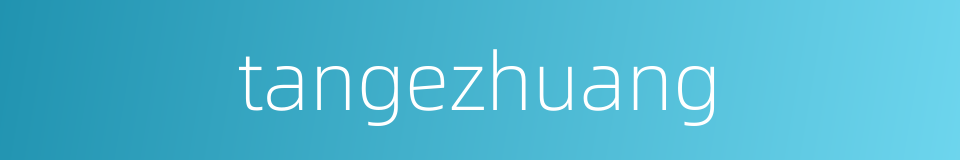 tangezhuang的同义词