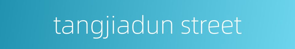 tangjiadun street的同义词