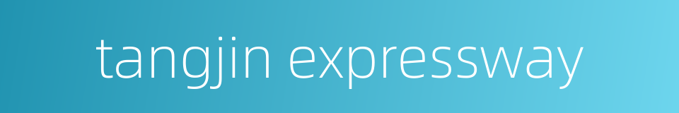 tangjin expressway的同义词