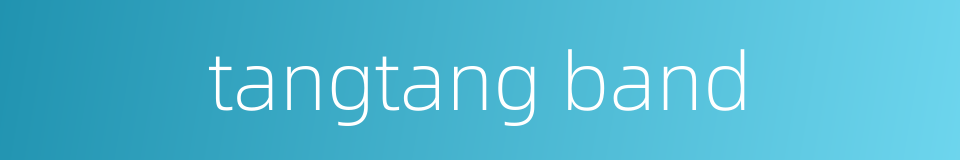 tangtang band的同义词