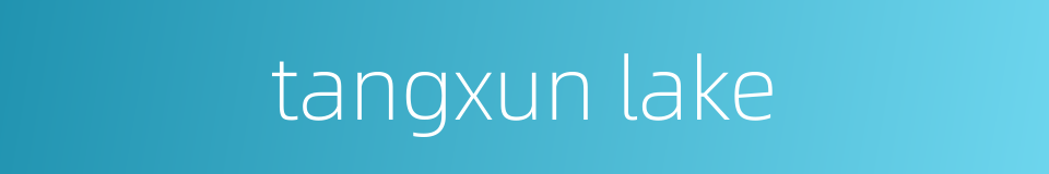 tangxun lake的同义词