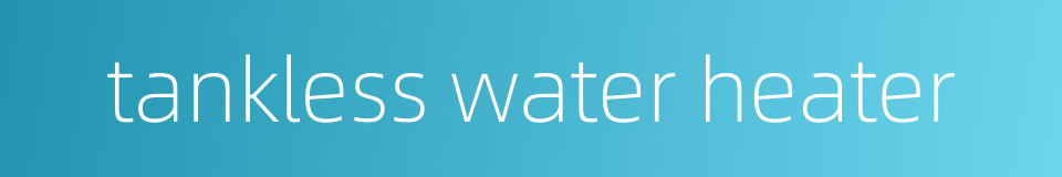 tankless water heater的同义词
