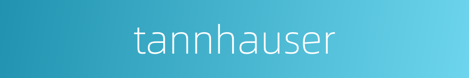 tannhauser的同义词