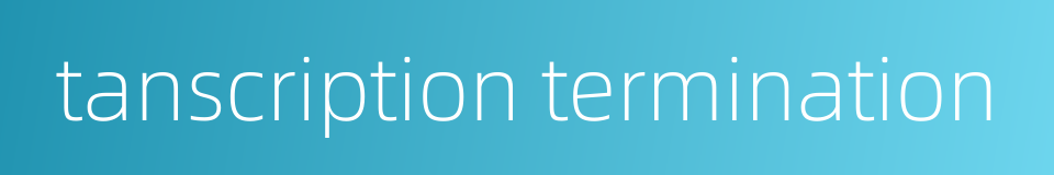 tanscription termination的同义词