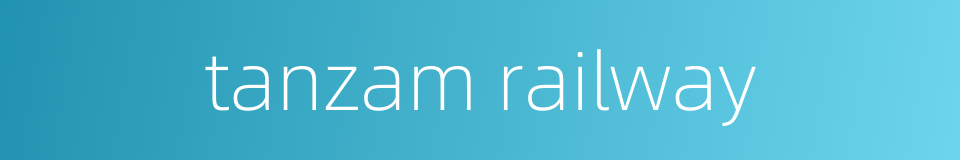 tanzam railway的同义词